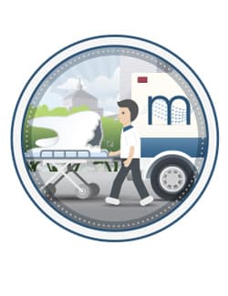 Dental trauma scene illustration